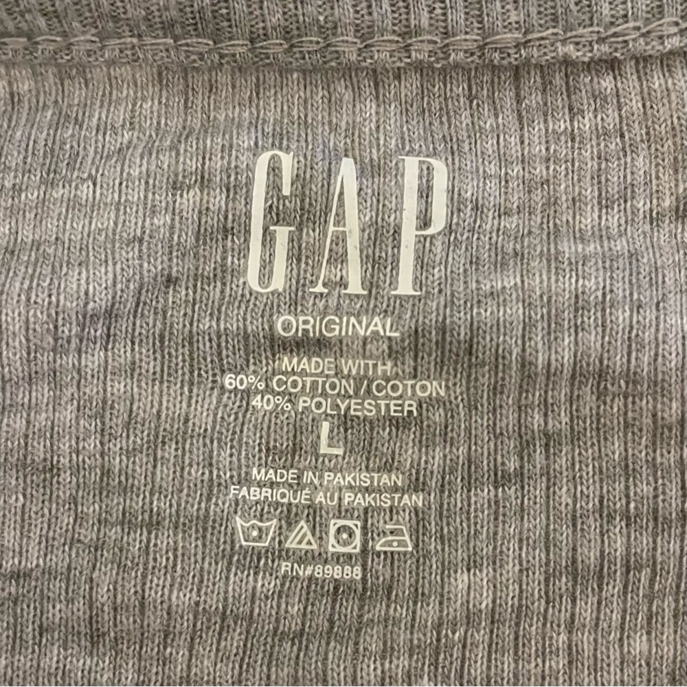 Gap Rib-Knit Undershirt Tank Tops (2), White & Gray, Size L, NWOT - Picture 6 of 6